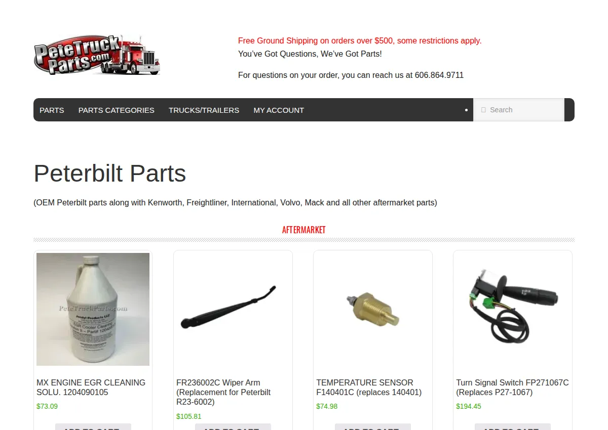 Store homepage