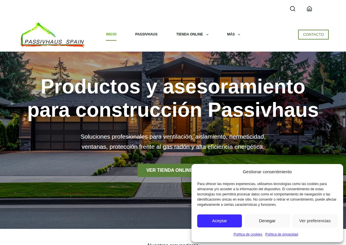 Store homepage
