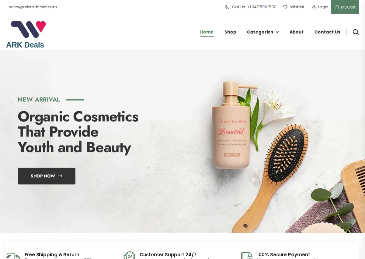 Store homepage