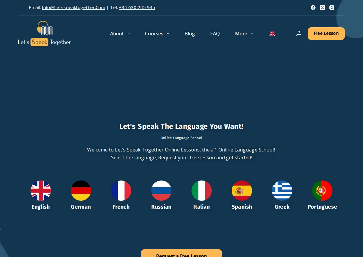 Store homepage