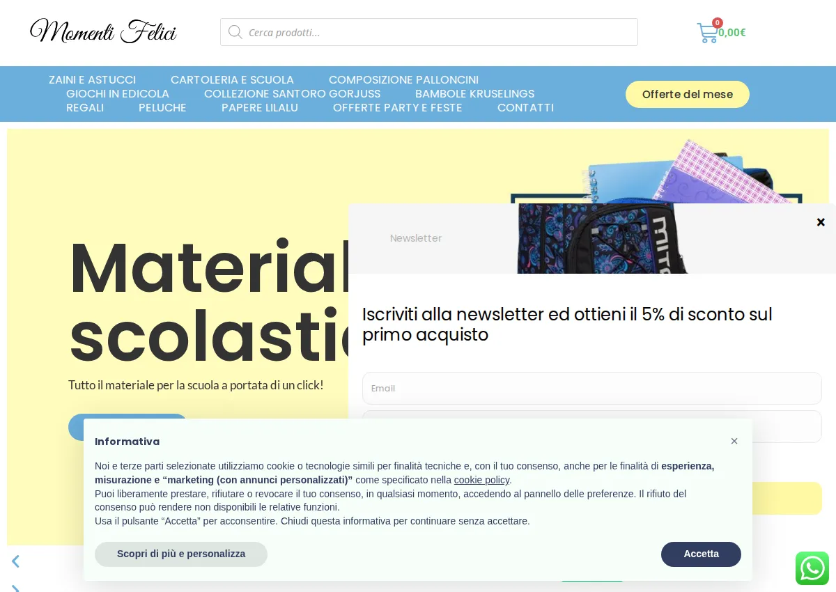 Store homepage