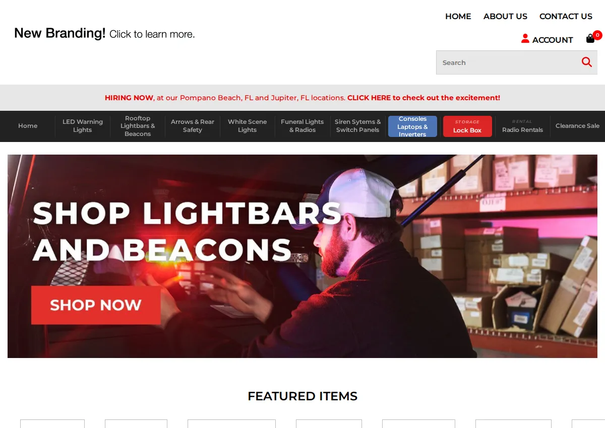Store homepage