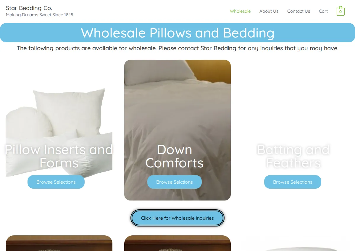 Store homepage