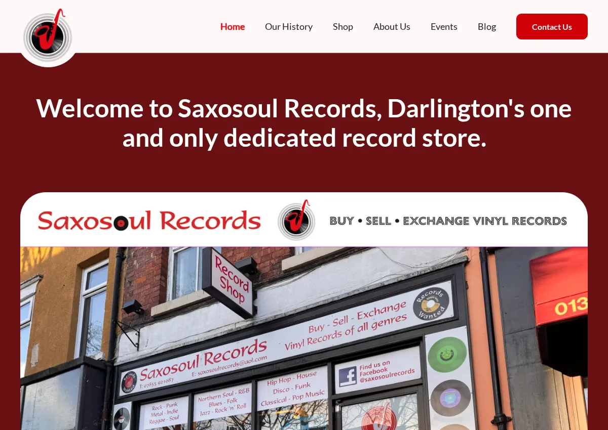 Store homepage