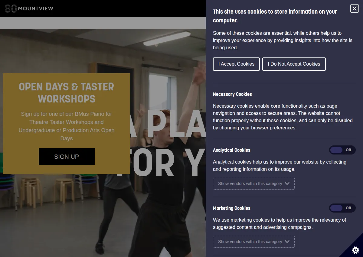 Store homepage