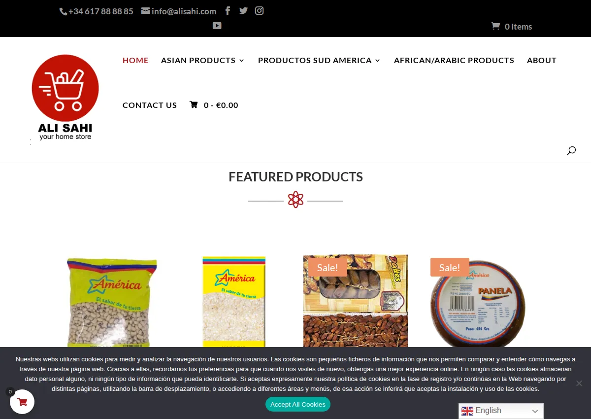 Store homepage