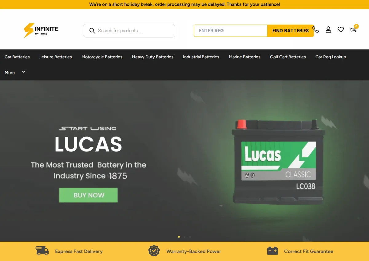 Store homepage