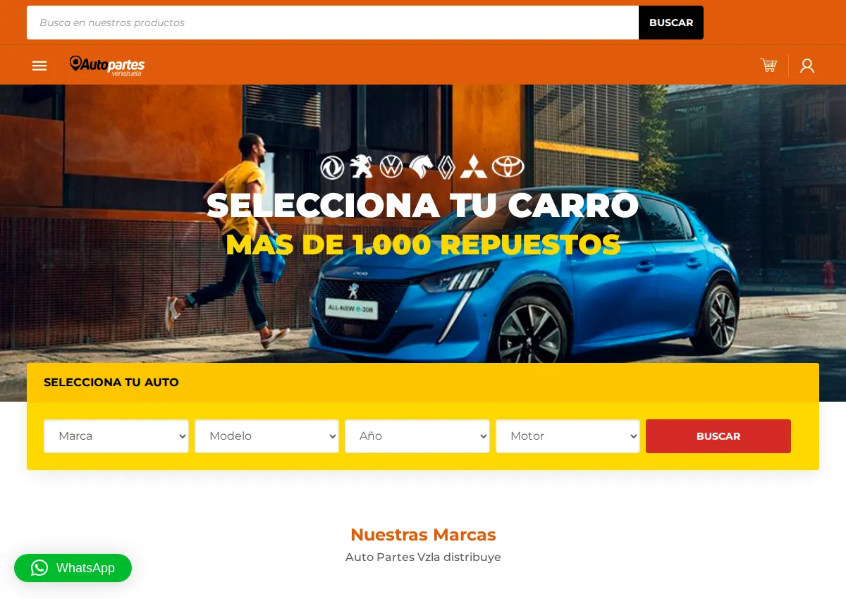 Store homepage