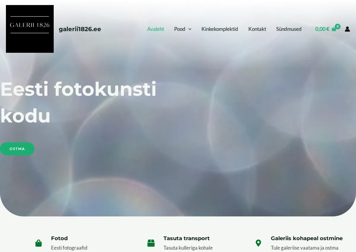 Store homepage