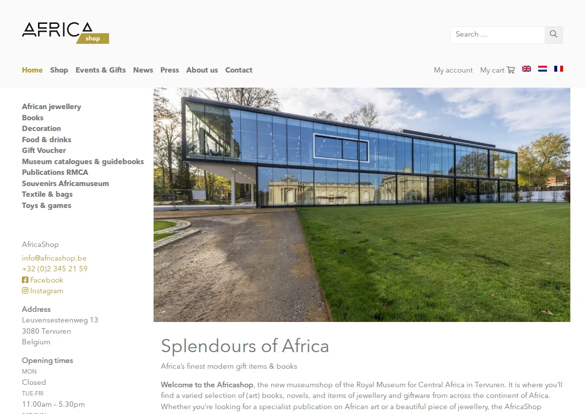 Store homepage