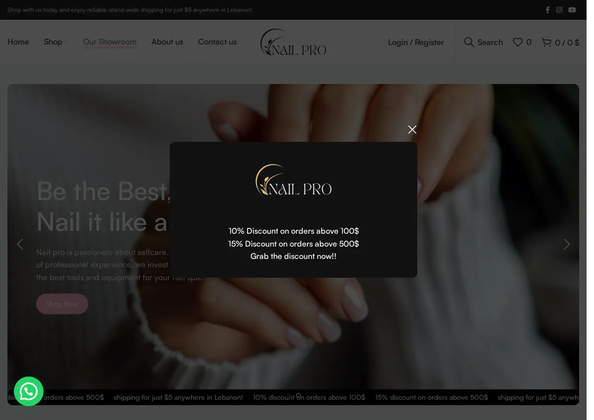 Store homepage