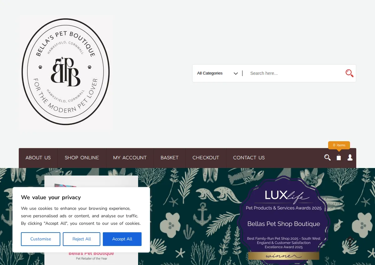 Store homepage