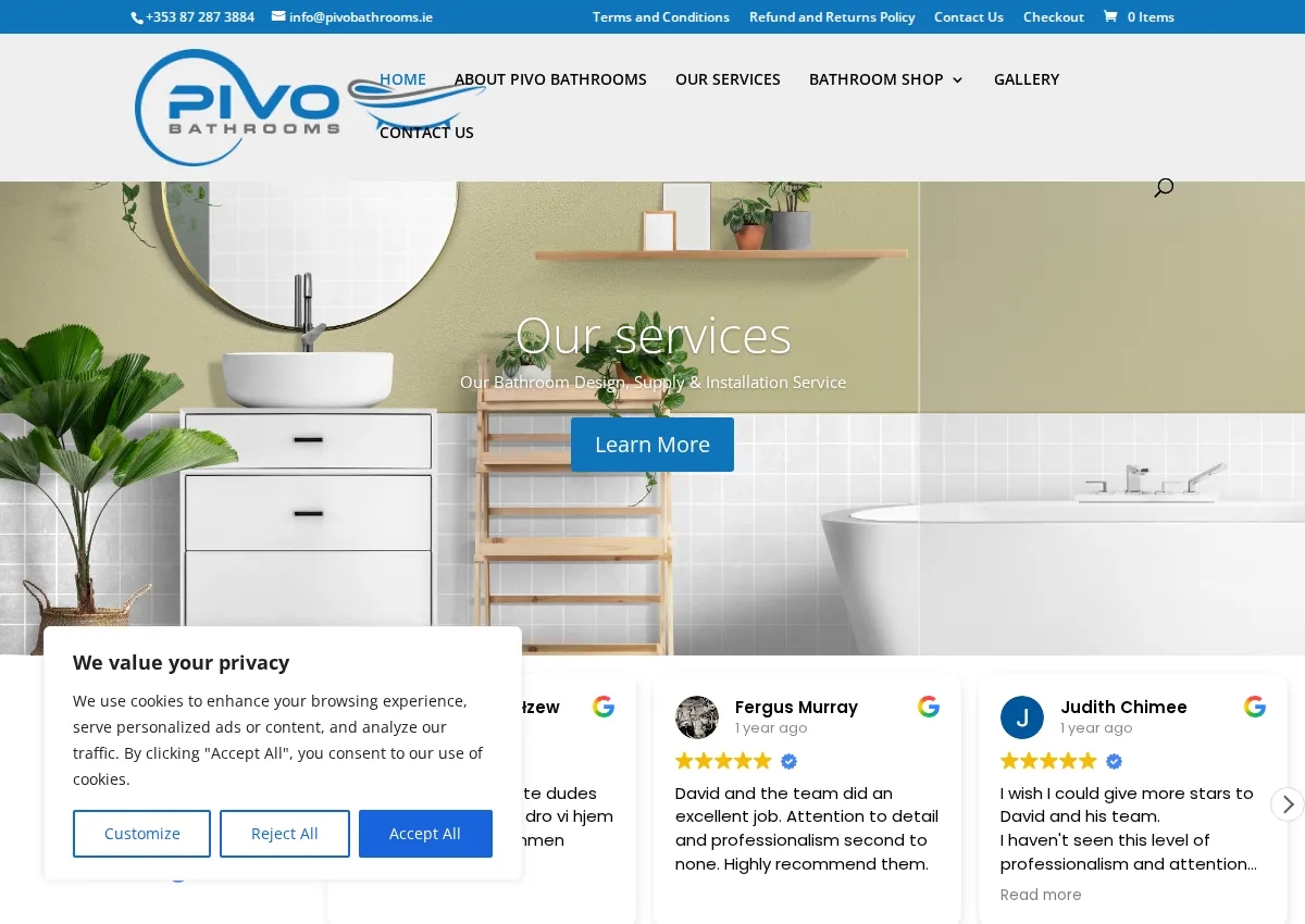 Store homepage