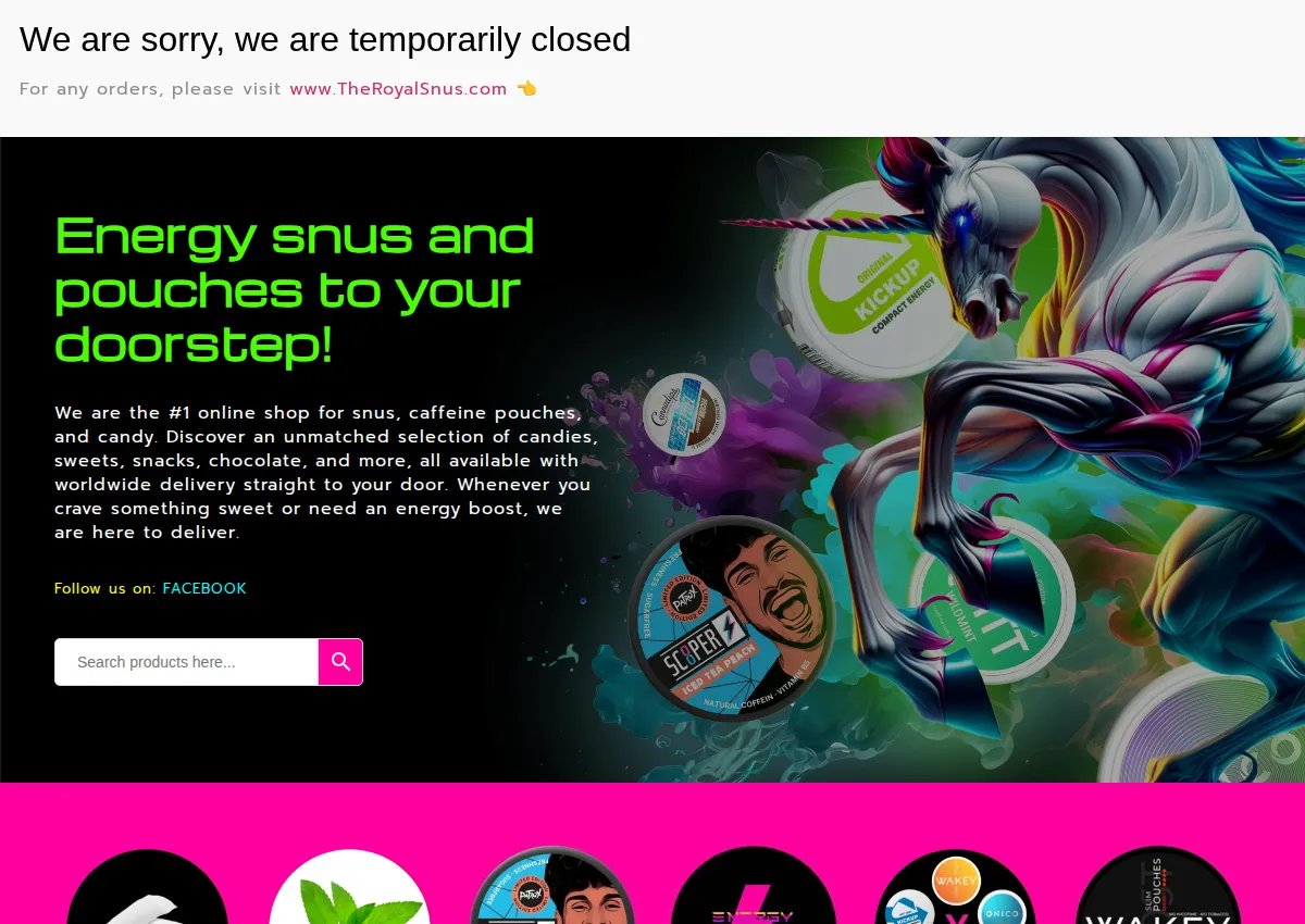 Store homepage
