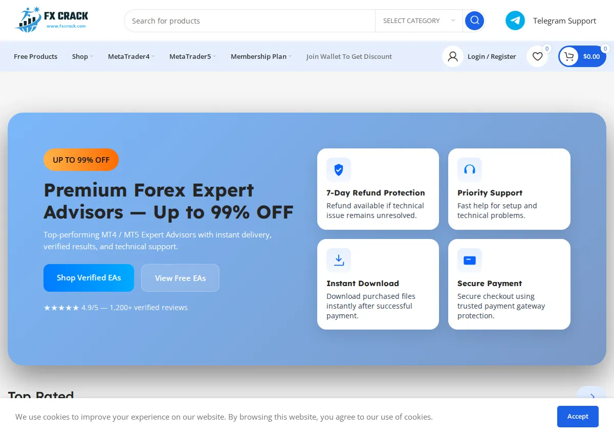 Store homepage