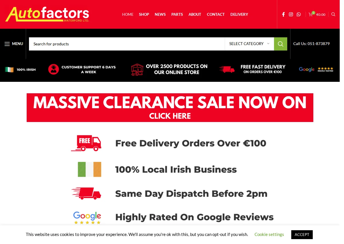 Store homepage
