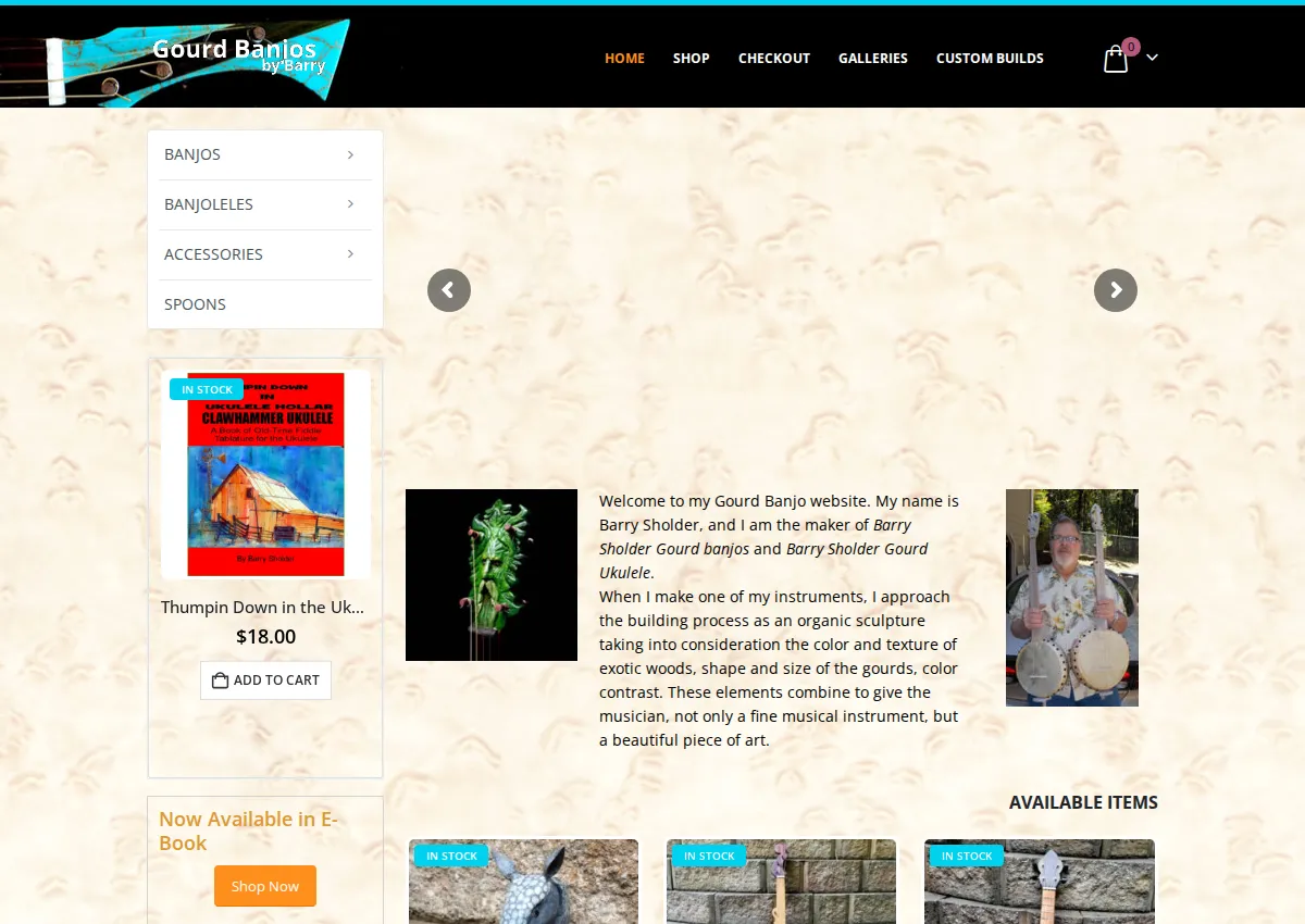 Store homepage