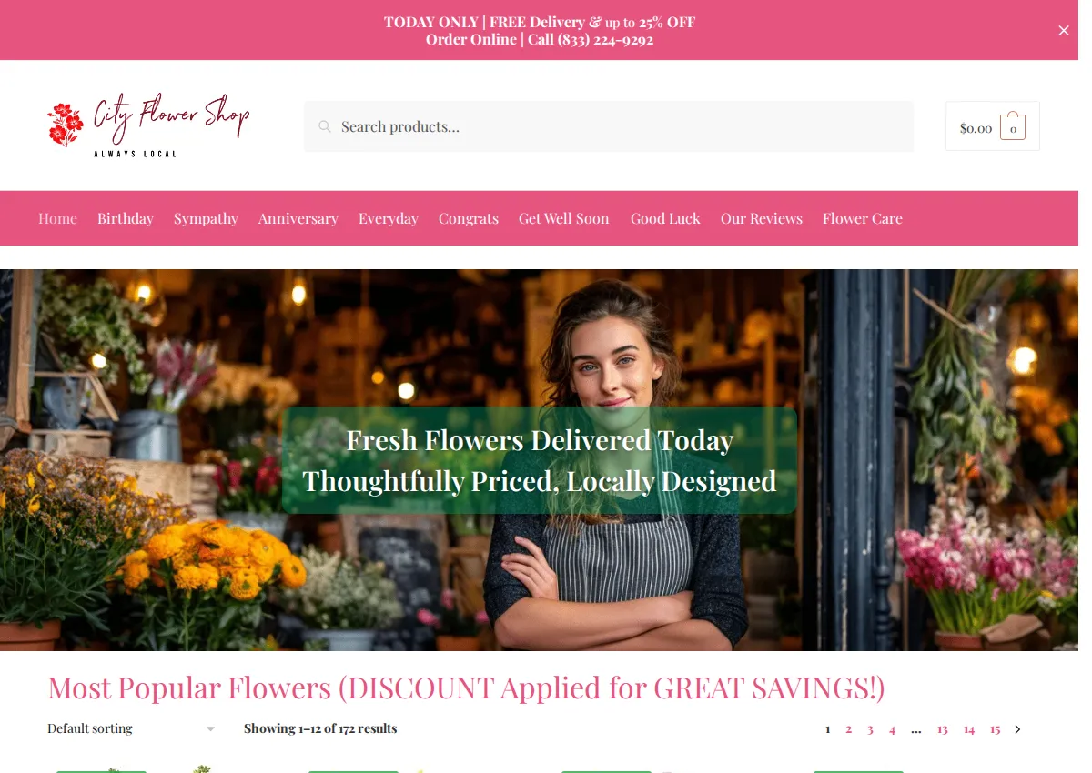 Store homepage