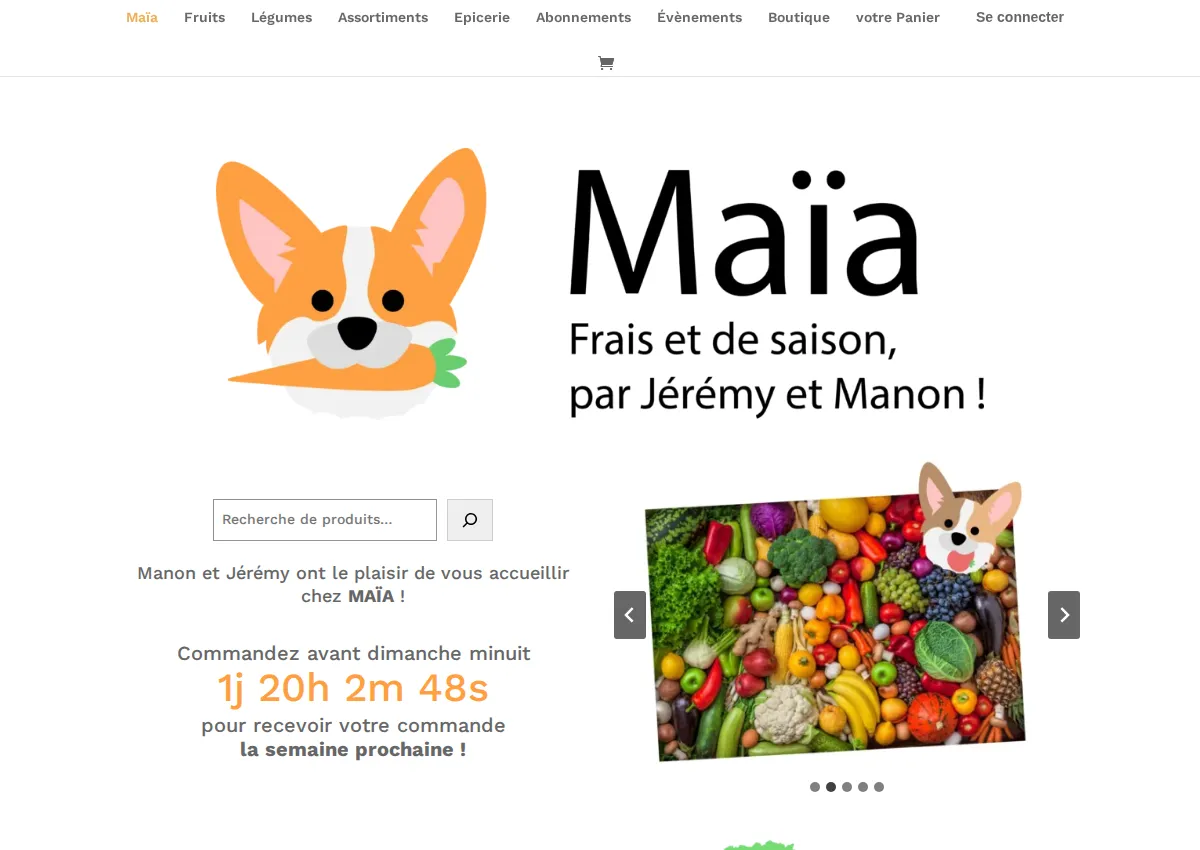 Store homepage