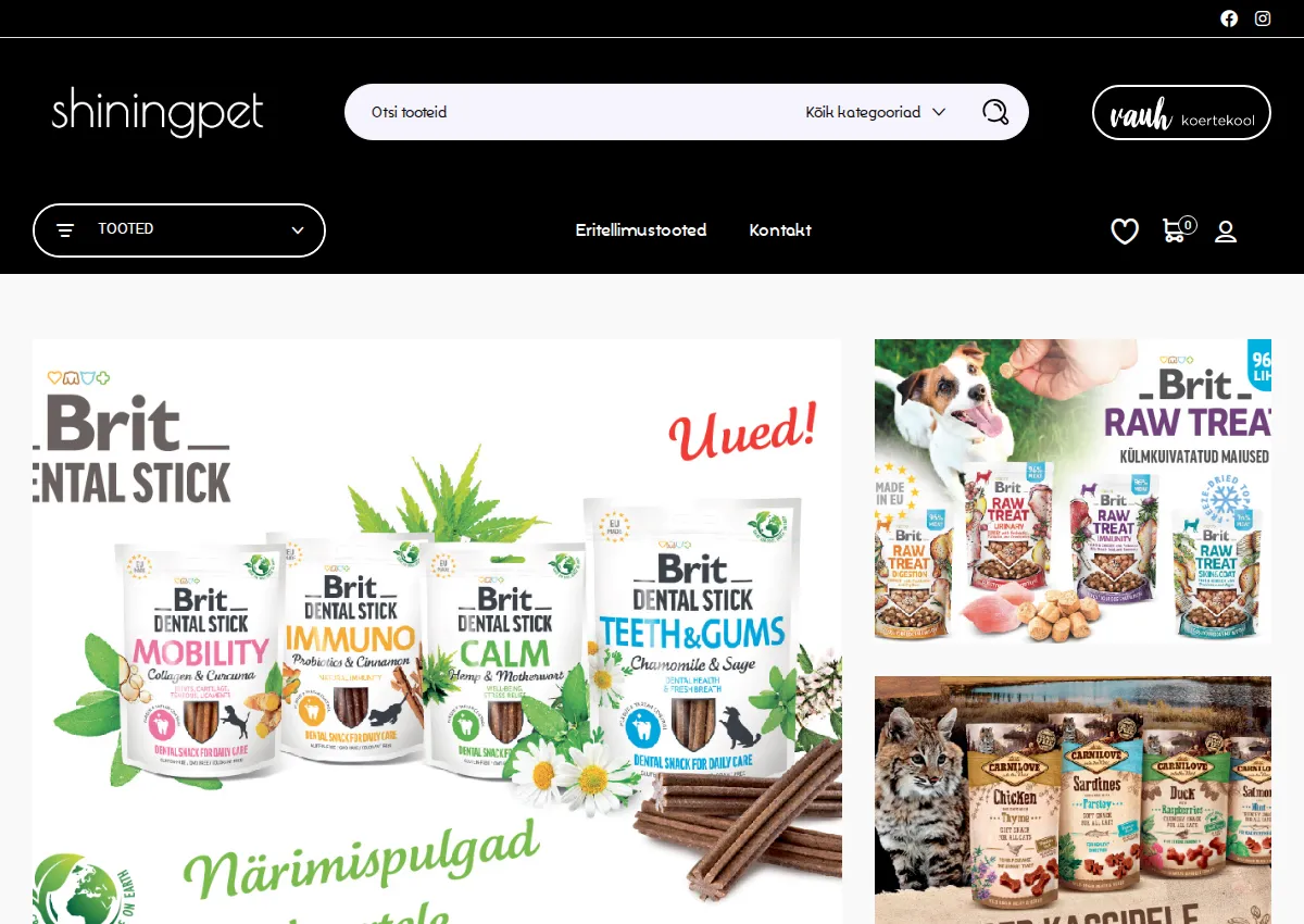 Store homepage