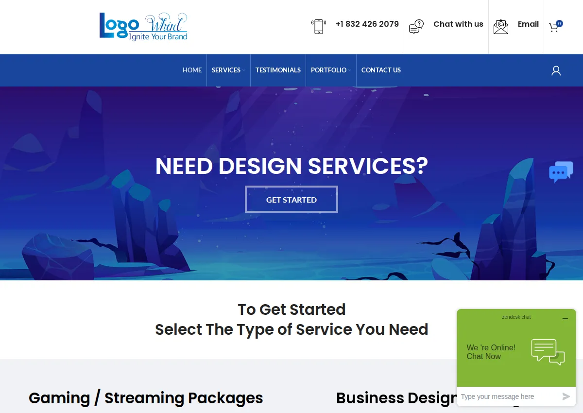 Store homepage