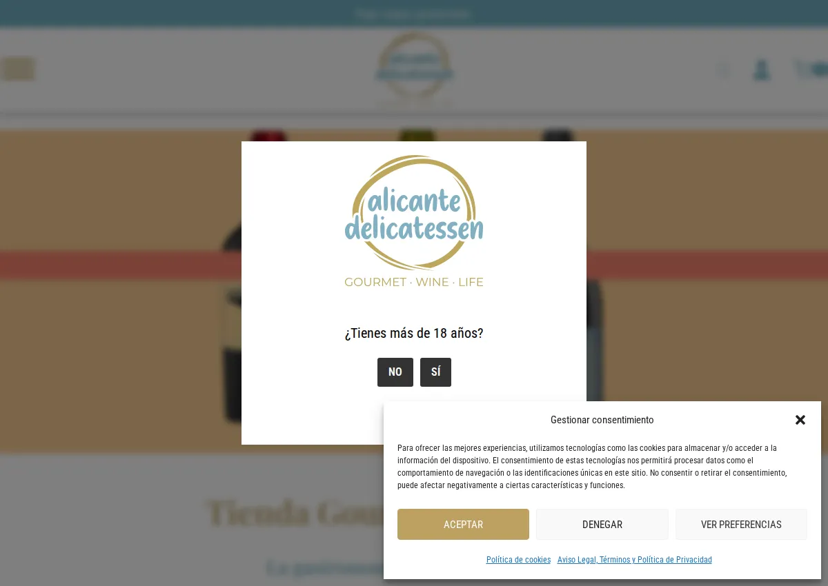 Store homepage