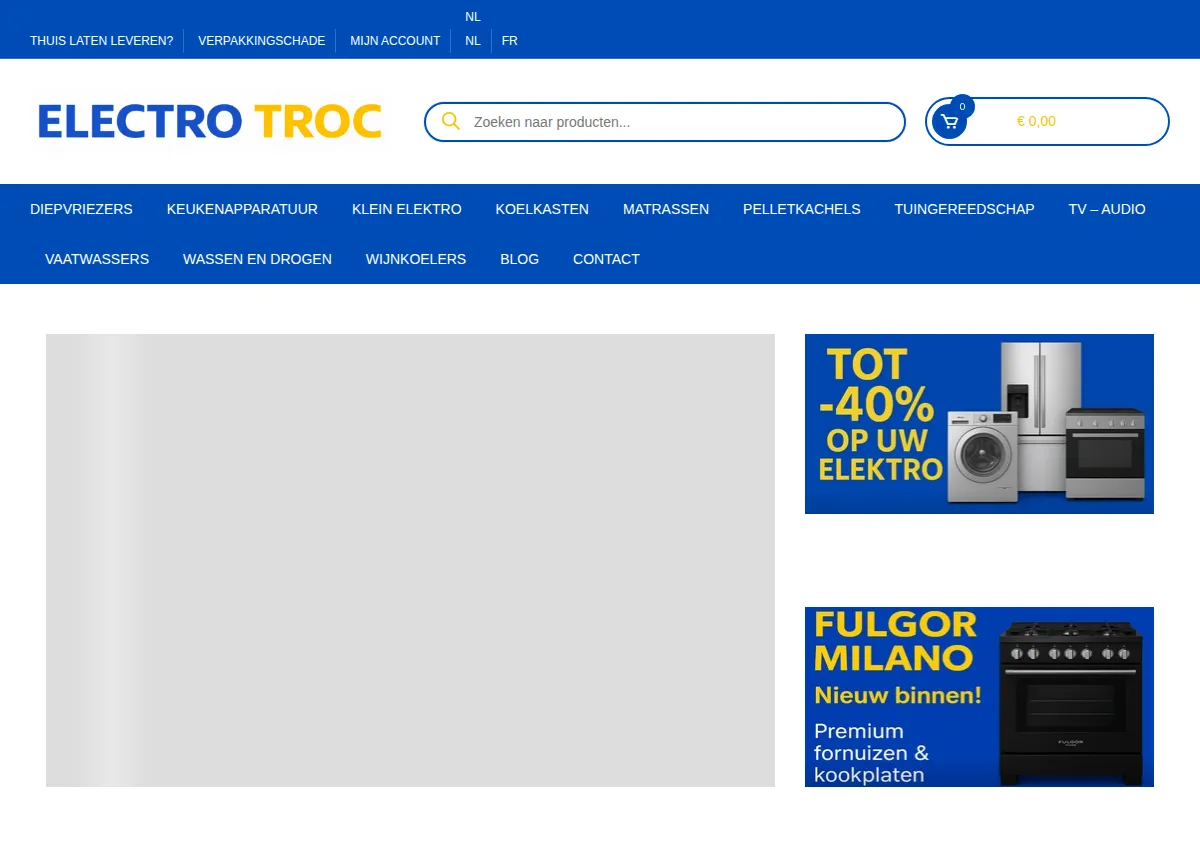 Store homepage