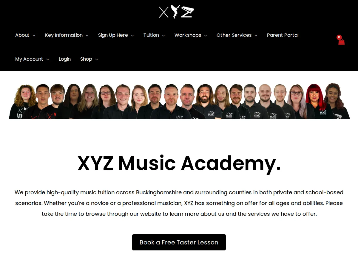 Store homepage