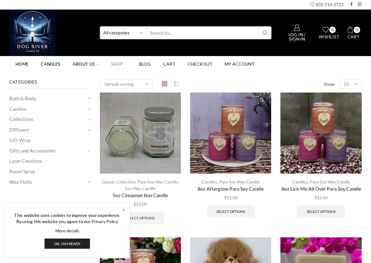 Store homepage