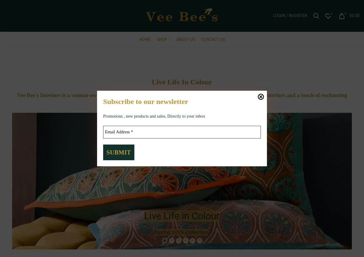 Store homepage