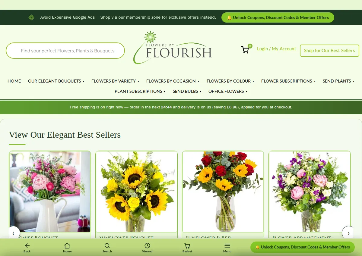 Store homepage