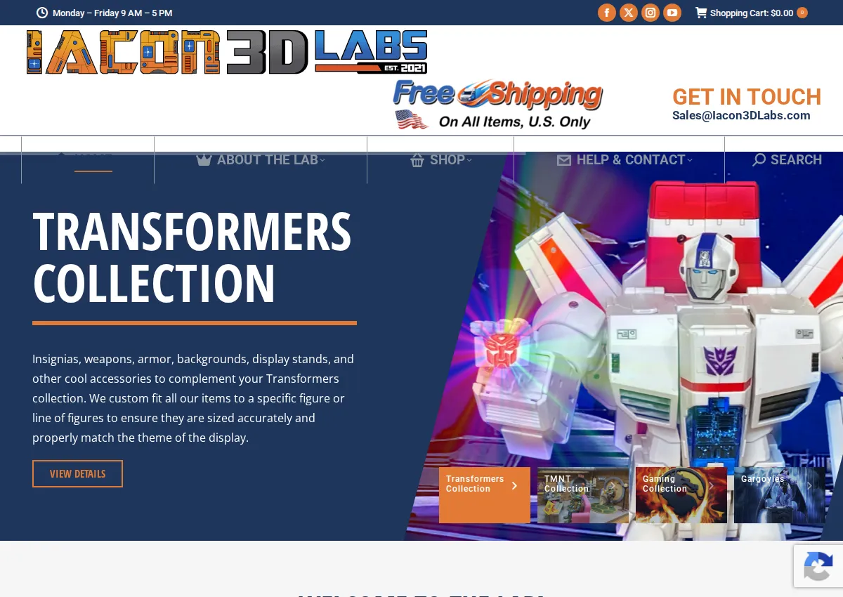 Store homepage