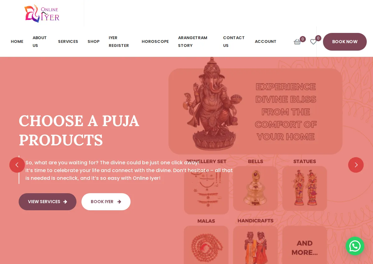 Store homepage