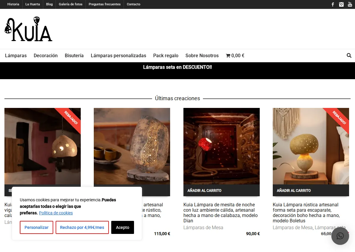 Store homepage