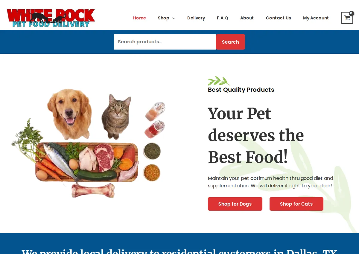 Store homepage