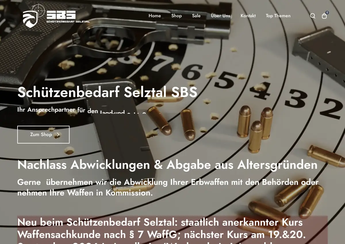 Store homepage