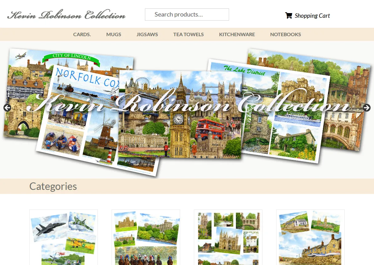 Store homepage