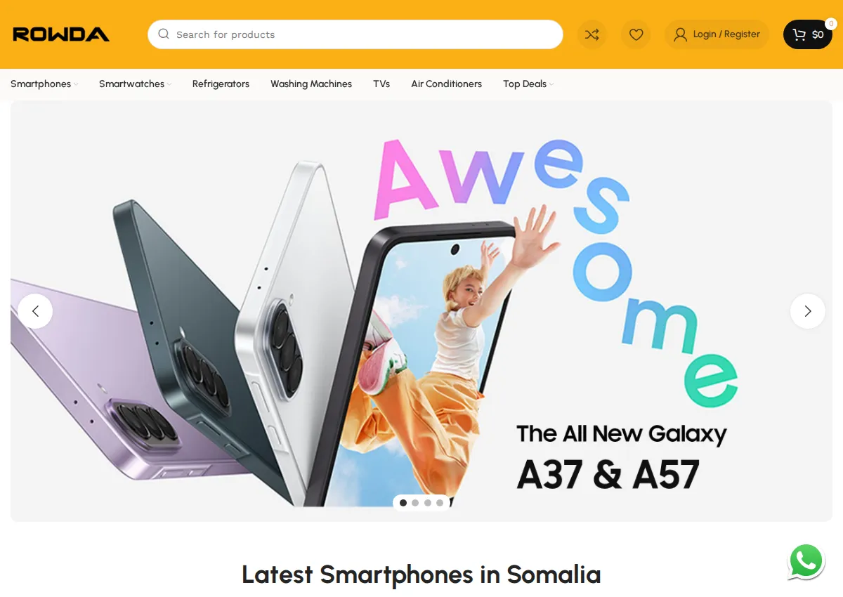 Store homepage