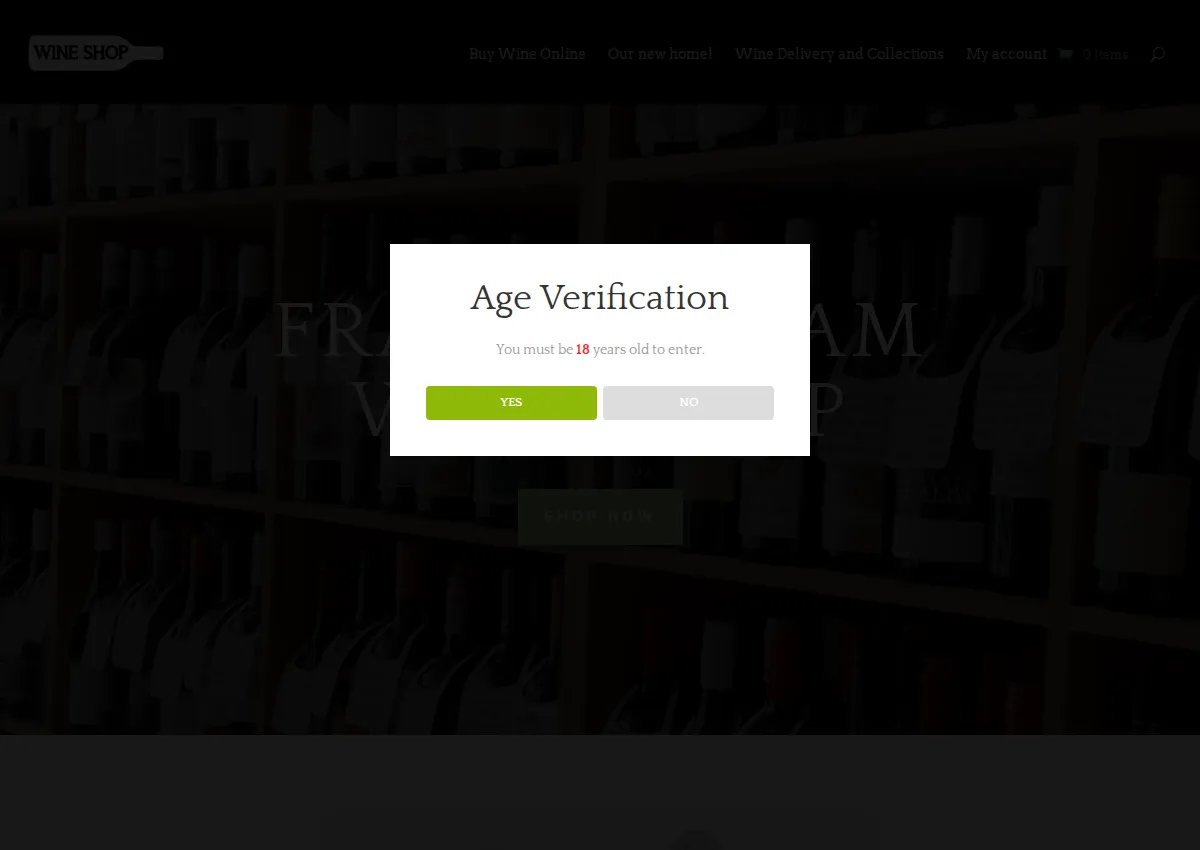 Store homepage