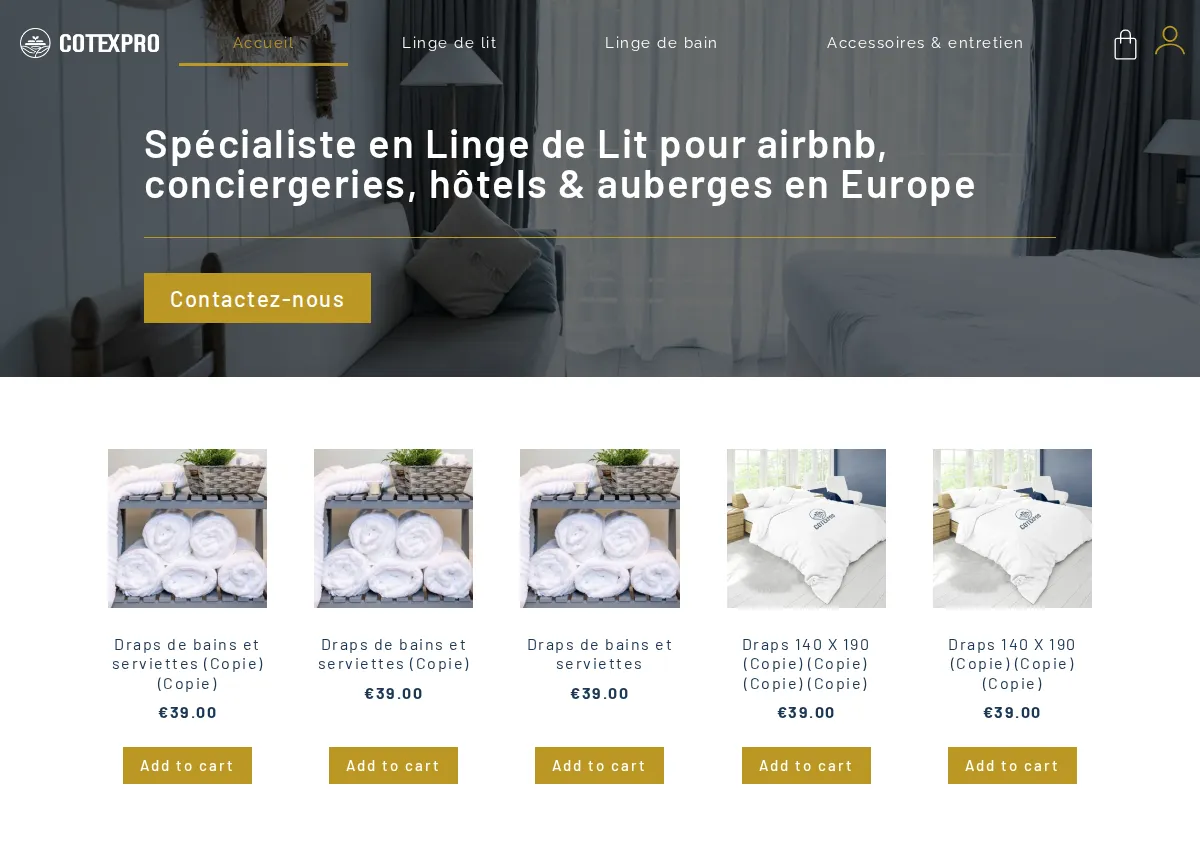 Store homepage