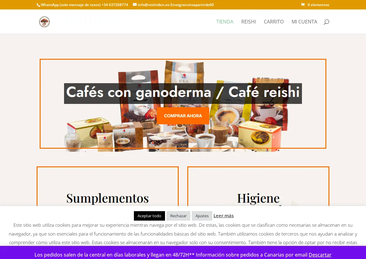 Store homepage