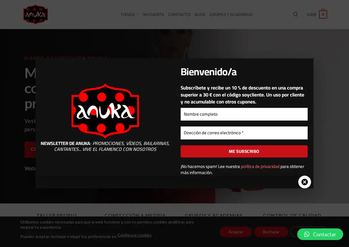 Store homepage