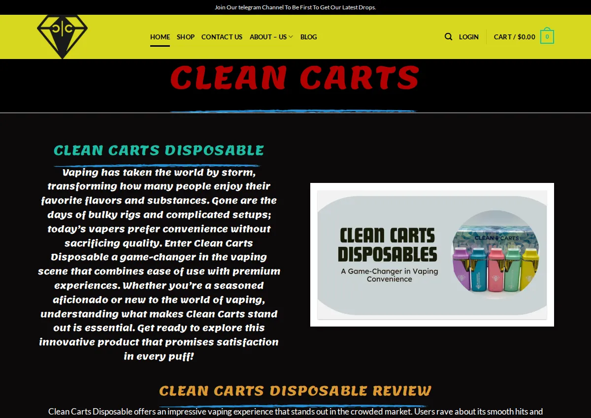 Store homepage