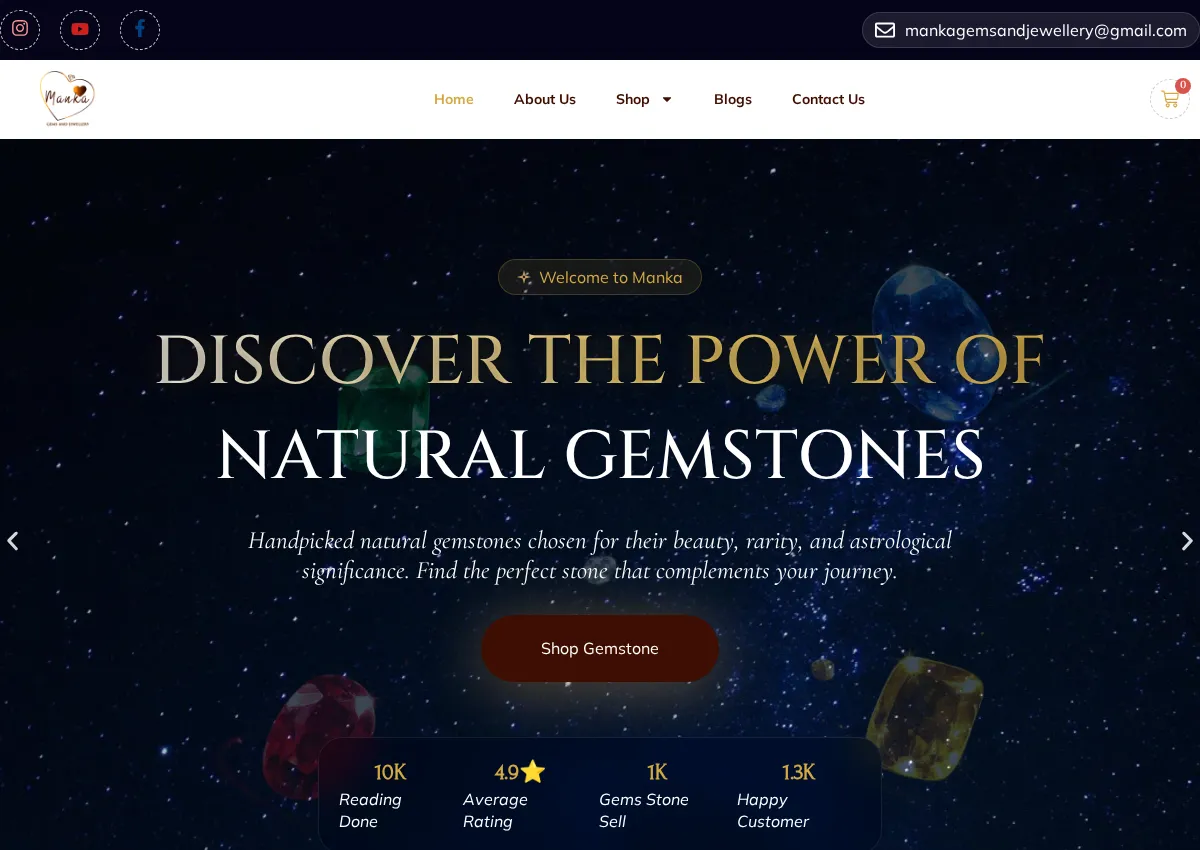 Store homepage