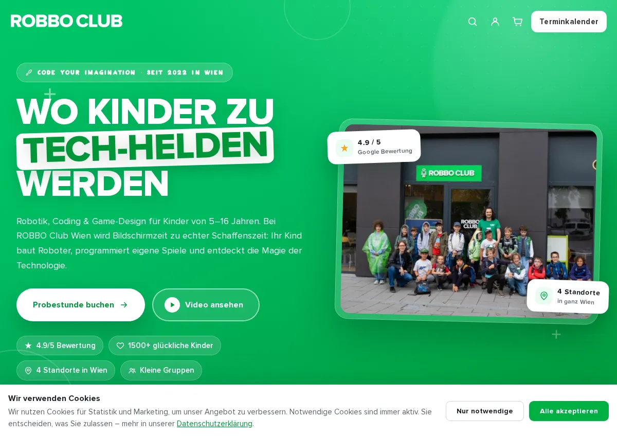 Store homepage