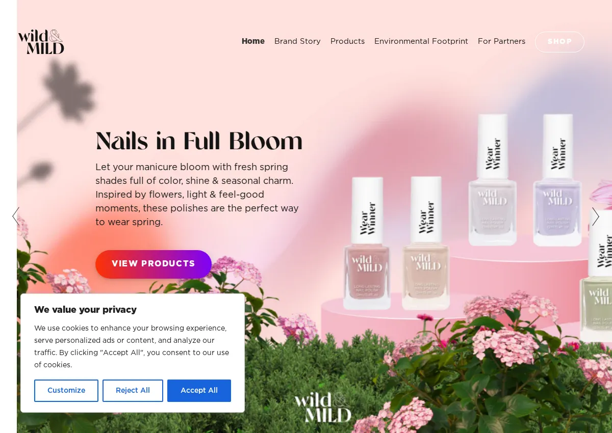Store homepage