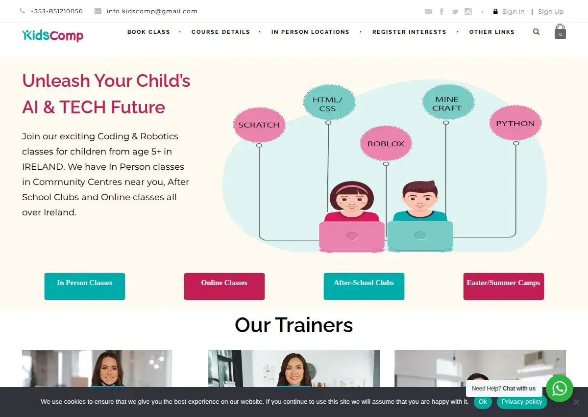 Store homepage