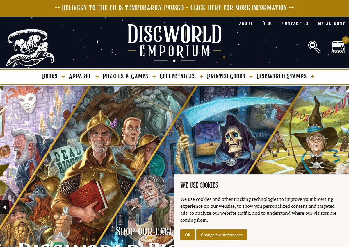 Store homepage