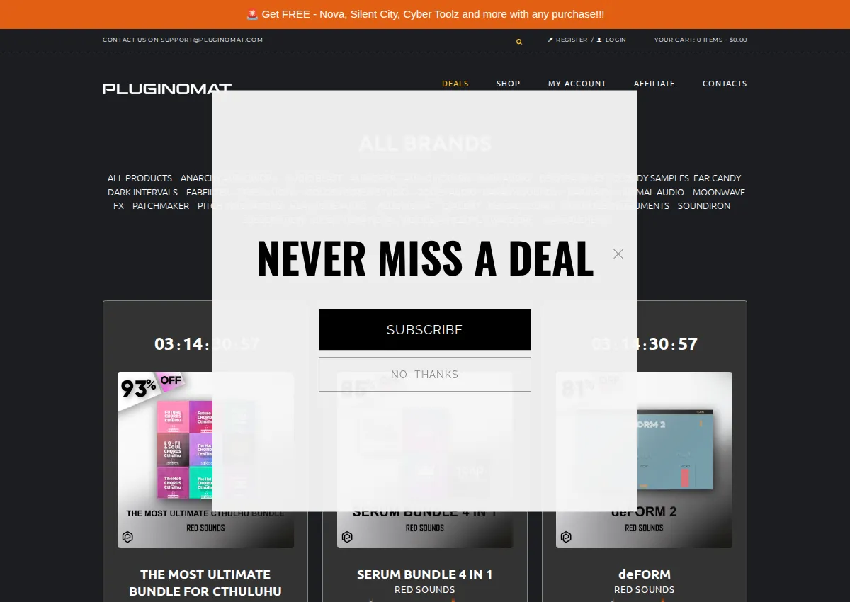 Store homepage