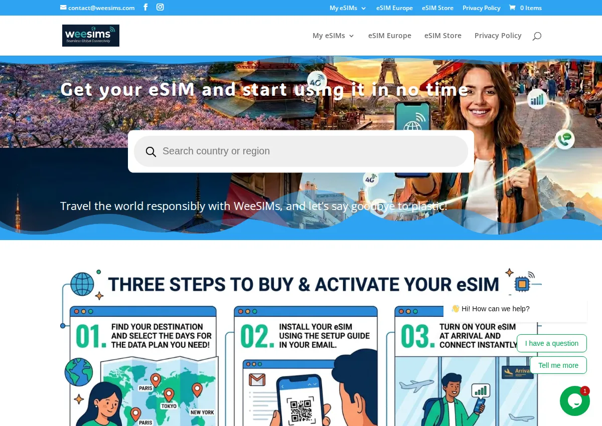Store homepage